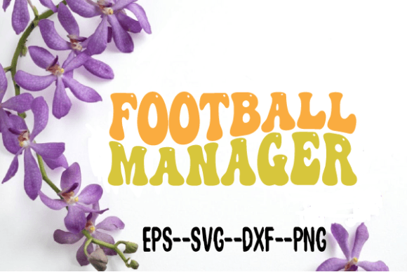 Football Manager Retro Wavy Svg Design for Crafts and Graphics