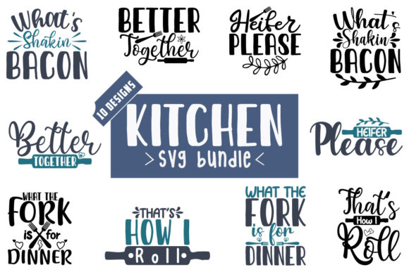 Kitchen SVG Bundle for Crafts and Graphics