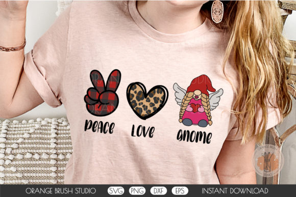 Peace Love Gnome SVG for Crafts and Graphics