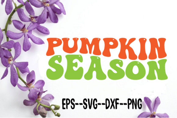 Pumpkin Season Retro Wavy Svg for Crafts and Graphics